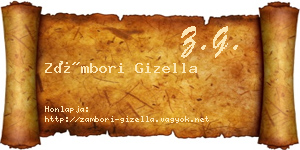 Zámbori Gizella névjegykártya