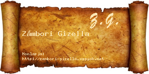 Zámbori Gizella névjegykártya