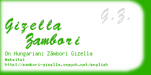 gizella zambori business card